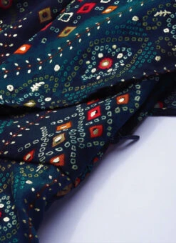 Dark Blue Printed Viscose Dress After Six Wear 11 Dark Blue Printed Viscose Dress After Six Wear -Deals Chic Lehenga Store Dark Blue Printed Viscose Dress DRBS02110828 rrc2