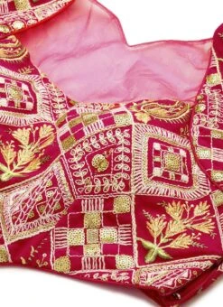 Dark Pink Embroidered Georgette Lehenga Festive Wear -Deals Chic Lehenga Store Dark Pink Embroidered Georgette Lehenga GHBS02211043 rrc1