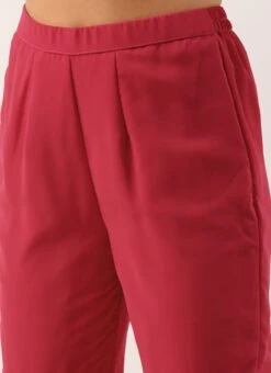 Top From Dark Pink Georgette Embroidered Gharara Suit Set After Six Wear -Deals Chic Lehenga Store Dark Pink Georgette Embroidered Gharara Suit Set SLBS02212480 rrc2 2