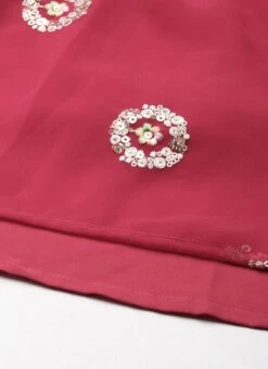 Top From Dark Pink Georgette Embroidered Gharara Suit Set After Six Wear -Deals Chic Lehenga Store Dark Pink Georgette Embroidered Gharara Suit Set SLBS02212480 rrc3 2