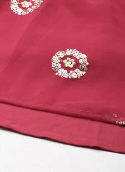 Bottom From Dark Pink Georgette Embroidered Gharara Suit Set After Six Wear -Deals Chic Lehenga Store Dark Pink Georgette Embroidered Gharara Suit Set SLBS02212480 rrc3