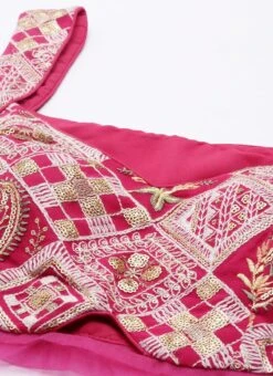 Dark Pink Georgette Embroidered Lehenga Festive Wear -Deals Chic Lehenga Store Dark Pink Georgette Embroidered Lehenga GHBS02212564 rrc1