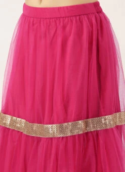 Dark Pink Georgette Embroidered Lehenga Festive Wear -Deals Chic Lehenga Store Dark Pink Georgette Embroidered Lehenga GHBS02212564 rrc3