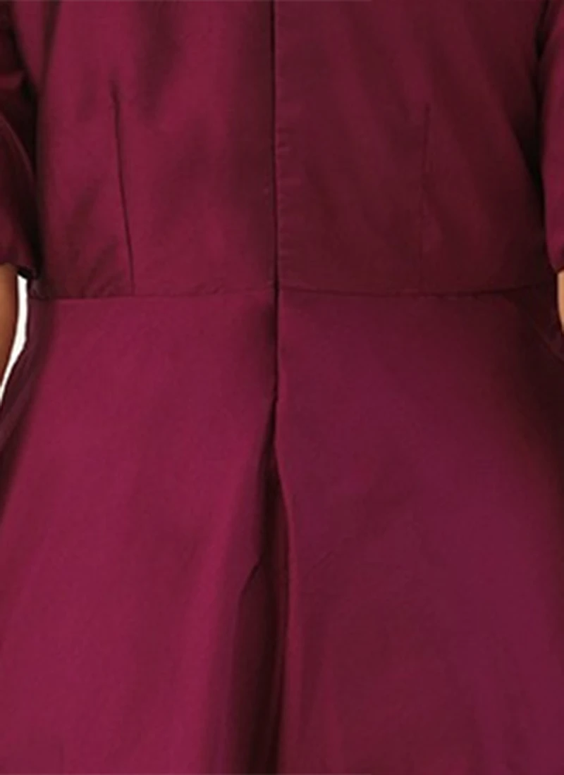 Dark Purple Boat Neck Embroidered Dress Wedding Wear 7 Dark Purple Boat Neck Embroidered Dress Wedding Wear - Image 7