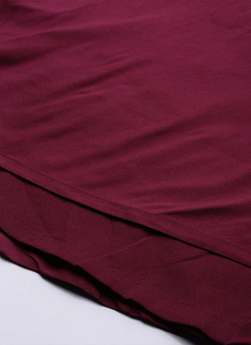 Dark Purple Boat Neck Embroidered Dress Wedding Wear 8 Dark Purple Boat Neck Embroidered Dress Wedding Wear - Image 8