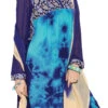 Deep Sky Blue N Dark Blue Asymmetrical Anarkali After Six Wear