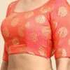 Dull Pink Art Silk Blouse Festive Wear