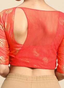 Dull Pink Art Silk Blouse Festive Wear -Deals Chic Lehenga Store Dull Pink Art Silk Blouse BLBS02303799 rrc2