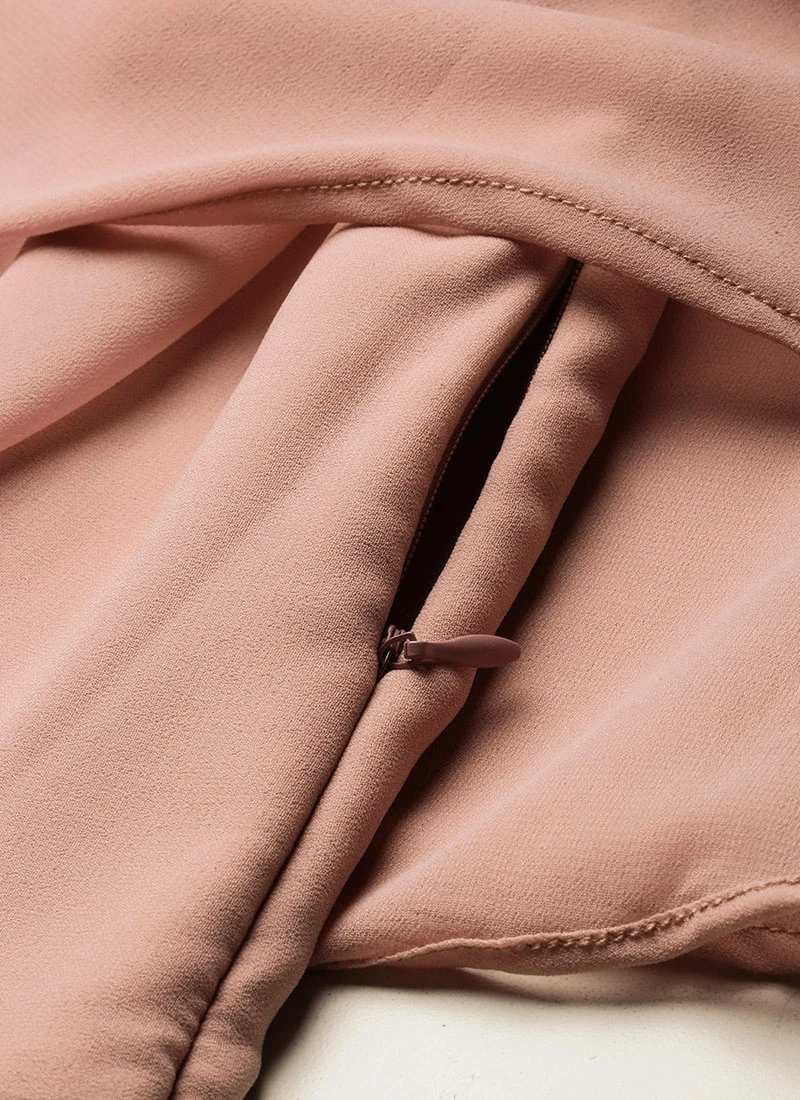 Dusty Pink Georgette Embroidered Dress Festive Wear 7 Dusty Pink Georgette Embroidered Dress Festive Wear - Image 7