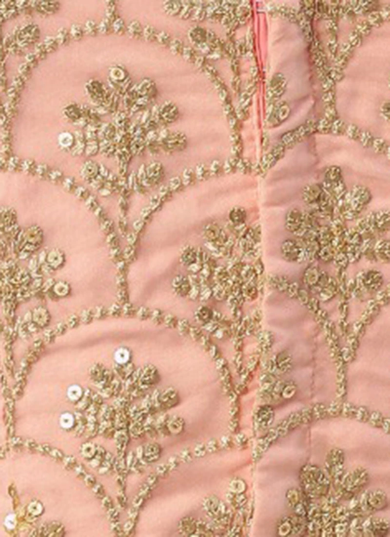 Embroidered Pink Organza Round Neck Style Blouse Party Wear 7 Embroidered Pink Organza Round Neck Style Blouse Party Wear - Image 7