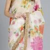 Ethnovog White N Gold Saree After Six Wear