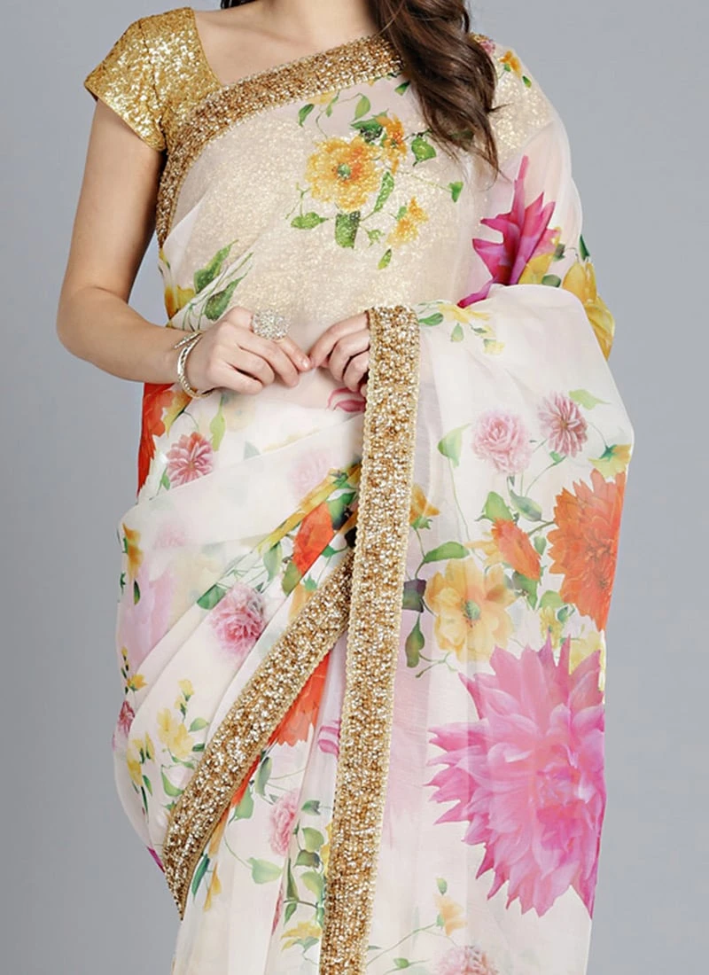 Ethnovog White N Gold Saree After Six Wear 1 Ethnovog White N Gold Saree After Six Wear