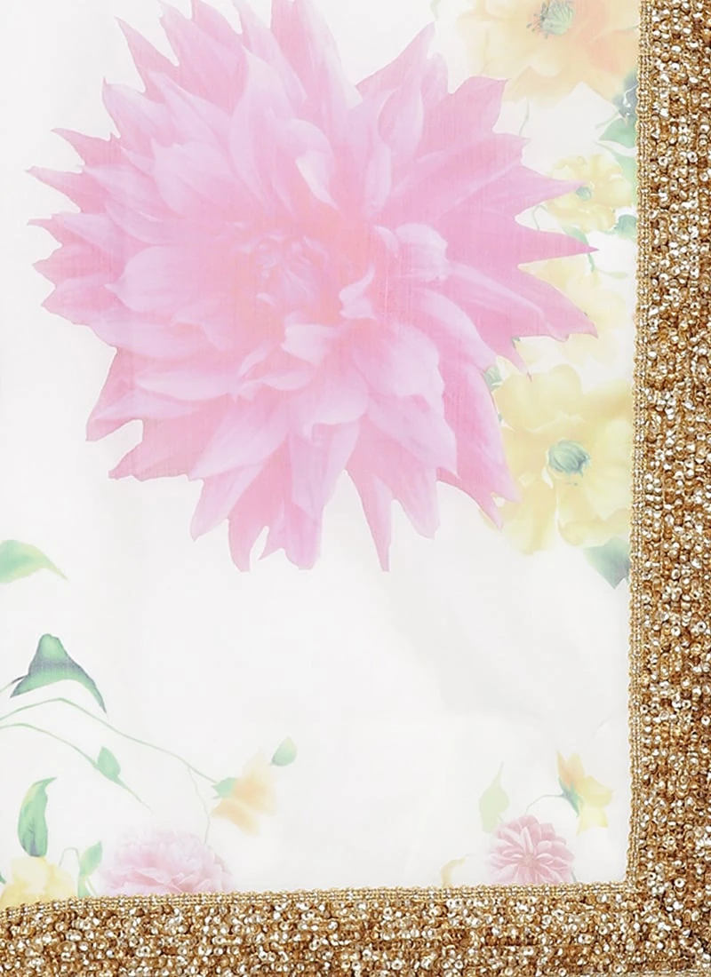 Ethnovog White N Gold Saree After Six Wear 7 Ethnovog White N Gold Saree After Six Wear - Image 7