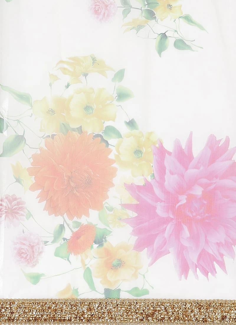 Ethnovog White N Gold Saree After Six Wear 8 Ethnovog White N Gold Saree After Six Wear - Image 8