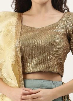 Gold Sequins Lehenga Choli Set Party Wear 12 Gold Sequins Lehenga Choli Set Party Wear -Deals Chic Lehenga Store Gold Sequins Lehenga Choli Set GHBS02001272 rrc1