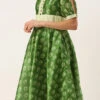 Green Art Silk Digital Printed Dress Festive Wear