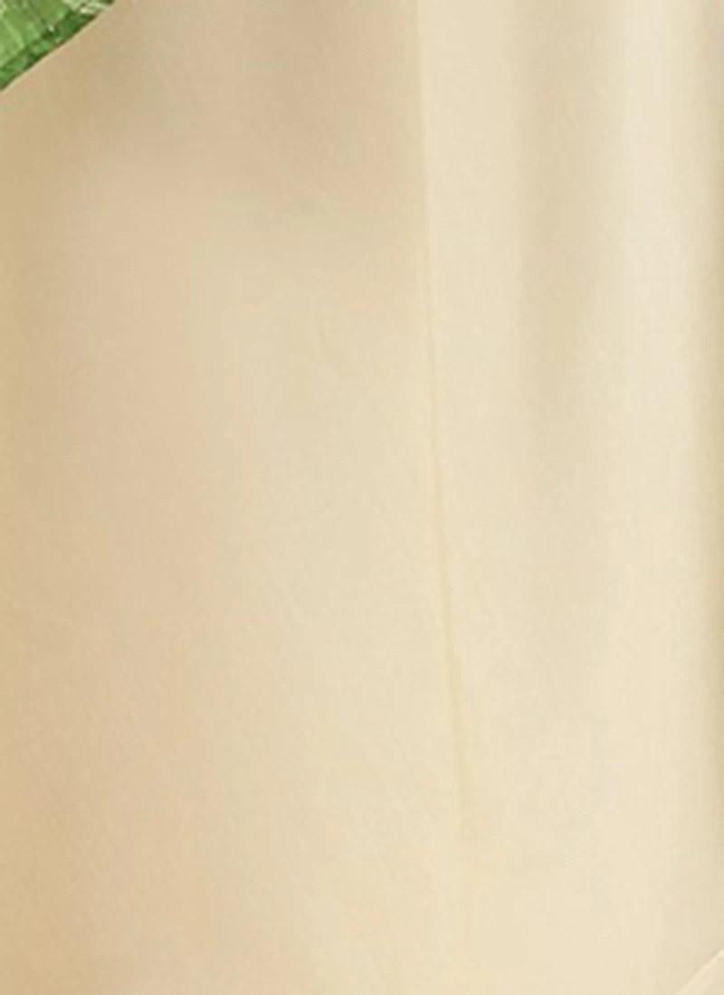 Green Art Silk Digital Printed Halter Neck Dress Festive Wear 7 Green Art Silk Digital Printed Halter Neck Dress Festive Wear - Image 7