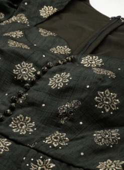 Green Art Silk Foil Print Jumpsuit Festive Wear -Deals Chic Lehenga Store Green Art Silk Foil Print Jumpsuit DRBS02302438 rrc1