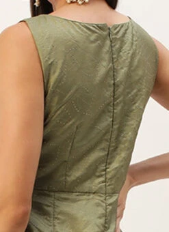 Green Art Silk Jumpsuit Festive Wear -Deals Chic Lehenga Store Green Art Silk Jumpsuit DRBS02301983 rrc2