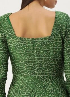 Dupatta From Green Bandhani Printed Rayon Gown With Dupatta Set After Six Wear 13 Dupatta From Green Bandhani Printed Rayon Gown With Dupatta Set After Six Wear -Deals Chic Lehenga Store Green Bandhani Printed Rayon Gown With Dupatta Set IWBS02302294 rrc2