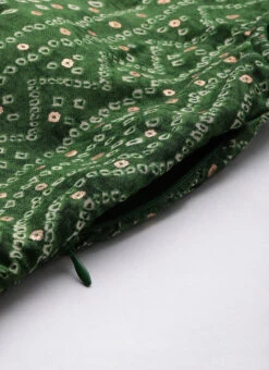 Green Bandhani Printed Rayon Strap Neck Dress Festive Wear -Deals Chic Lehenga Store Green Bandhani Printed Rayon Strap Neck Dress DRBS02303756 rrc3