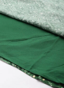 Green Bandhani Printed Rayon Strap Neck Dress Festive Wear -Deals Chic Lehenga Store Green Bandhani Printed Rayon Strap Neck Dress DRBS02303756 rrc4