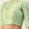 Green Chanderi Embroidered Blouse Festive Wear