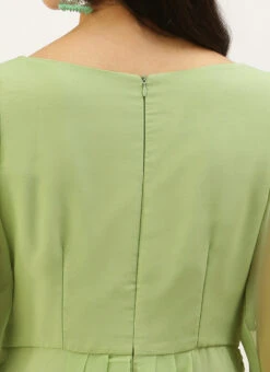 Green Digital Printed Dress Festive Wear -Deals Chic Lehenga Store Green Digital Printed Dress DRBS02208511 rrc2