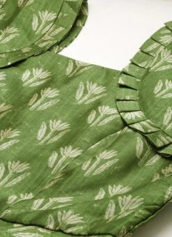 Green Digital Printed Maxi Dress Festive Wear -Deals Chic Lehenga Store Green Digital Printed Maxi Dress DRBS02212566 rrc1