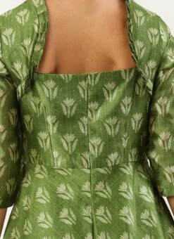 Green Digital Printed Maxi Dress Festive Wear -Deals Chic Lehenga Store Green Digital Printed Maxi Dress DRBS02212566 rrc2