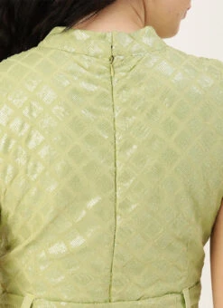 Green Embroidered Collar Neck Jumpsuit Festive Wear -Deals Chic Lehenga Store Green Embroidered Collar Neck Jumpsuit DRBS02104281 rrc2