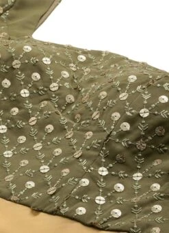 Green Embroidered N Beige Floor Length Gown Festive Wear -Deals Chic Lehenga Store Green Embroidered N Beige Floor Length Gown IWBS02111104 rrc1