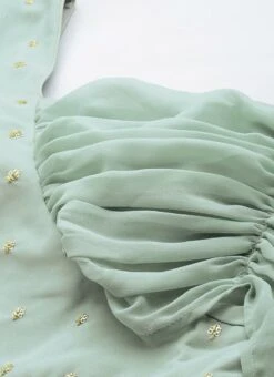 Green Embroidered One Shoulder Style Gown Party Wear 12 Green Embroidered One Shoulder Style Gown Party Wear -Deals Chic Lehenga Store Green Embroidered One Shoulder Style Gown IWBS02305134 rrc1