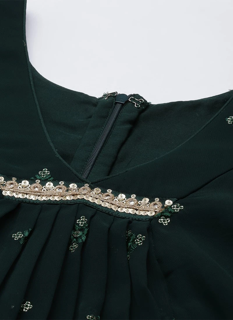 Bottom From Green Embroidered Salwar Set After Six Wear 5 Bottom From Green Embroidered Salwar Set After Six Wear - Image 5