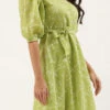 Green Foil Printed Shirt Dress After Six Wear