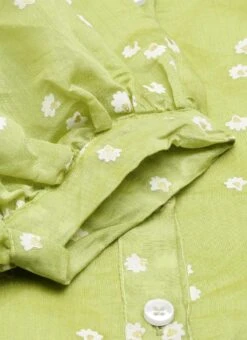 Green Foil Printed Shirt Dress After Six Wear -Deals Chic Lehenga Store Green Foil Printed Shirt Dress DRBS02205849 rrc2