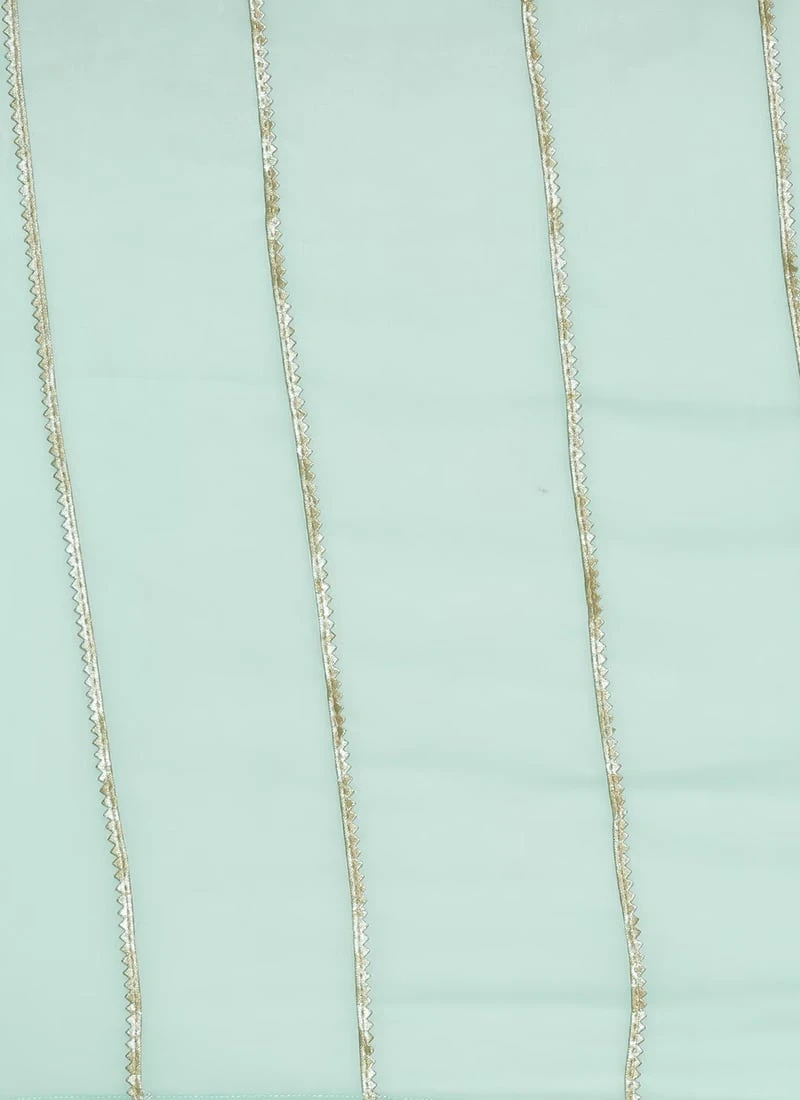 Skirt From Green Georgette Embroidered Crop Top N Skirt Set After Six Wear 7 Skirt From Green Georgette Embroidered Crop Top N Skirt Set After Six Wear - Image 7