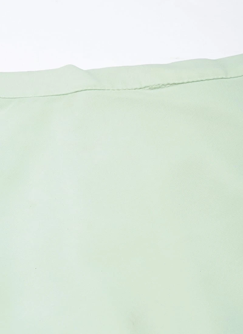 Skirt From Green Georgette Embroidered Crop Top Skirt Set After Six Wear 7 Skirt From Green Georgette Embroidered Crop Top Skirt Set After Six Wear - Image 7