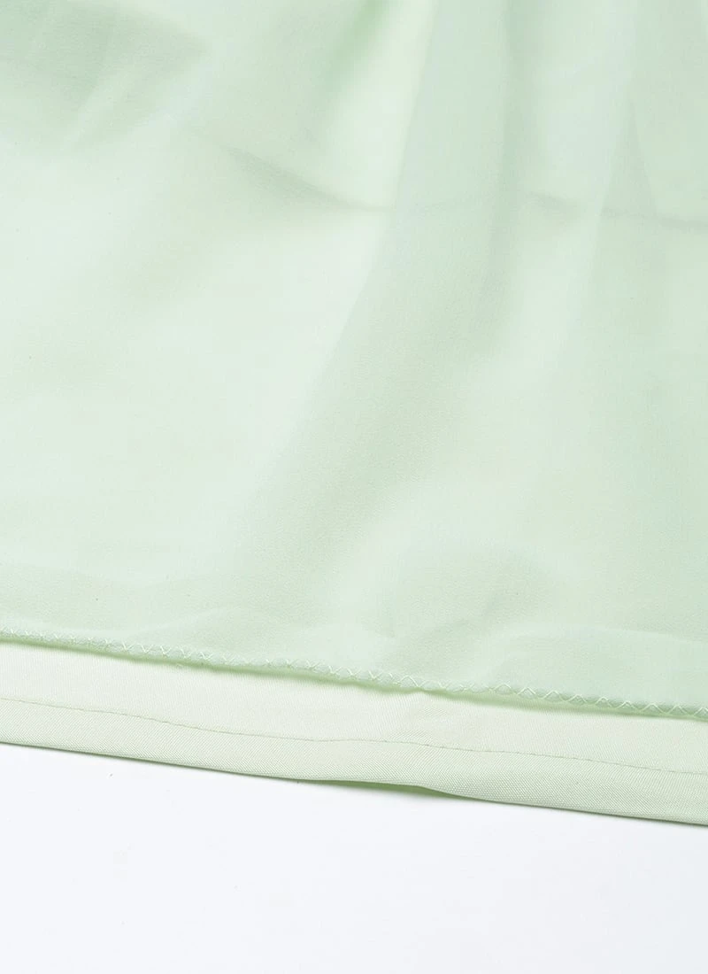 Skirt From Green Georgette Embroidered Crop Top Skirt Set After Six Wear 8 Skirt From Green Georgette Embroidered Crop Top Skirt Set After Six Wear - Image 8