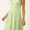 Green Georgette Embroidered Dress Party Wear