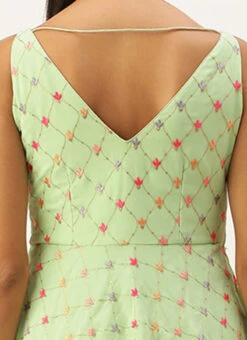 Green Georgette Embroidered Dress Party Wear -Deals Chic Lehenga Store Green Georgette Embroidered Dress DRBS02209667 rrc2