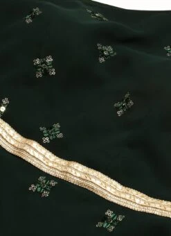 Green Georgette Embroidered Gown Festive Wear -Deals Chic Lehenga Store Green Georgette Embroidered Gown IWBS02301055 rrc1