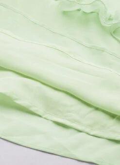 Green Georgette Embroidered Ruffle Maxi Dress Festive Wear -Deals Chic Lehenga Store Green Georgette Embroidered Ruffle Maxi Dress DRBS02305167 rrc4