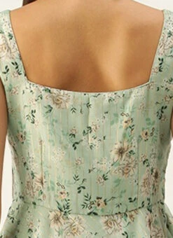 Green Muslin Digital Printed Strap Neck Dress After Six Wear 13 Green Muslin Digital Printed Strap Neck Dress After Six Wear -Deals Chic Lehenga Store Green Muslin Digital Printed Strap Neck Dress DRBS02201283 rrc2