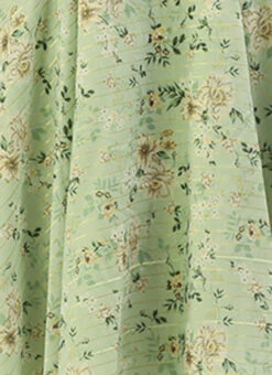 Green Muslin Printed Mini Dress Party Wear -Deals Chic Lehenga Store Green Muslin Printed Mini Dress DRBS02208445 rrc3