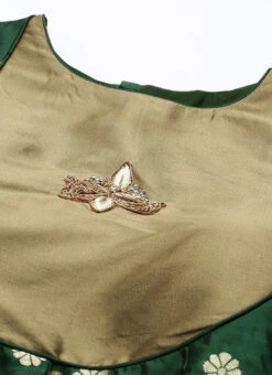 Green N Beige Silk Lehenga Set Party Wear -Deals Chic Lehenga Store Green N Beige Silk Lehenga Set GHBS02202374 rrc1