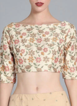 Green N Cream Embroiderd Half N Half Saree Wedding Wear -Deals Chic Lehenga Store Green N Cream Embroiderd Half N Half Saree SABS01911776 rrc1