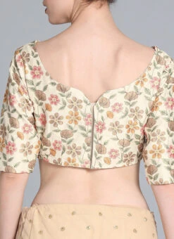 Green N Cream Embroiderd Half N Half Saree Wedding Wear -Deals Chic Lehenga Store Green N Cream Embroiderd Half N Half Saree SABS01911776 rrc2