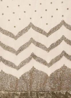 Green N Cream Embroiderd Half N Half Saree Wedding Wear -Deals Chic Lehenga Store Green N Cream Embroiderd Half N Half Saree SABS01911776 rrc3