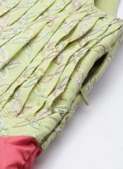 Green N Pink Cotton Sequins Embroidery Maxi Dress Festive Wear 14 Green N Pink Cotton Sequins Embroidery Maxi Dress Festive Wear -Deals Chic Lehenga Store Green N Pink Cotton Sequins Embroidery Maxi Dress DRBS02212595 rrc3